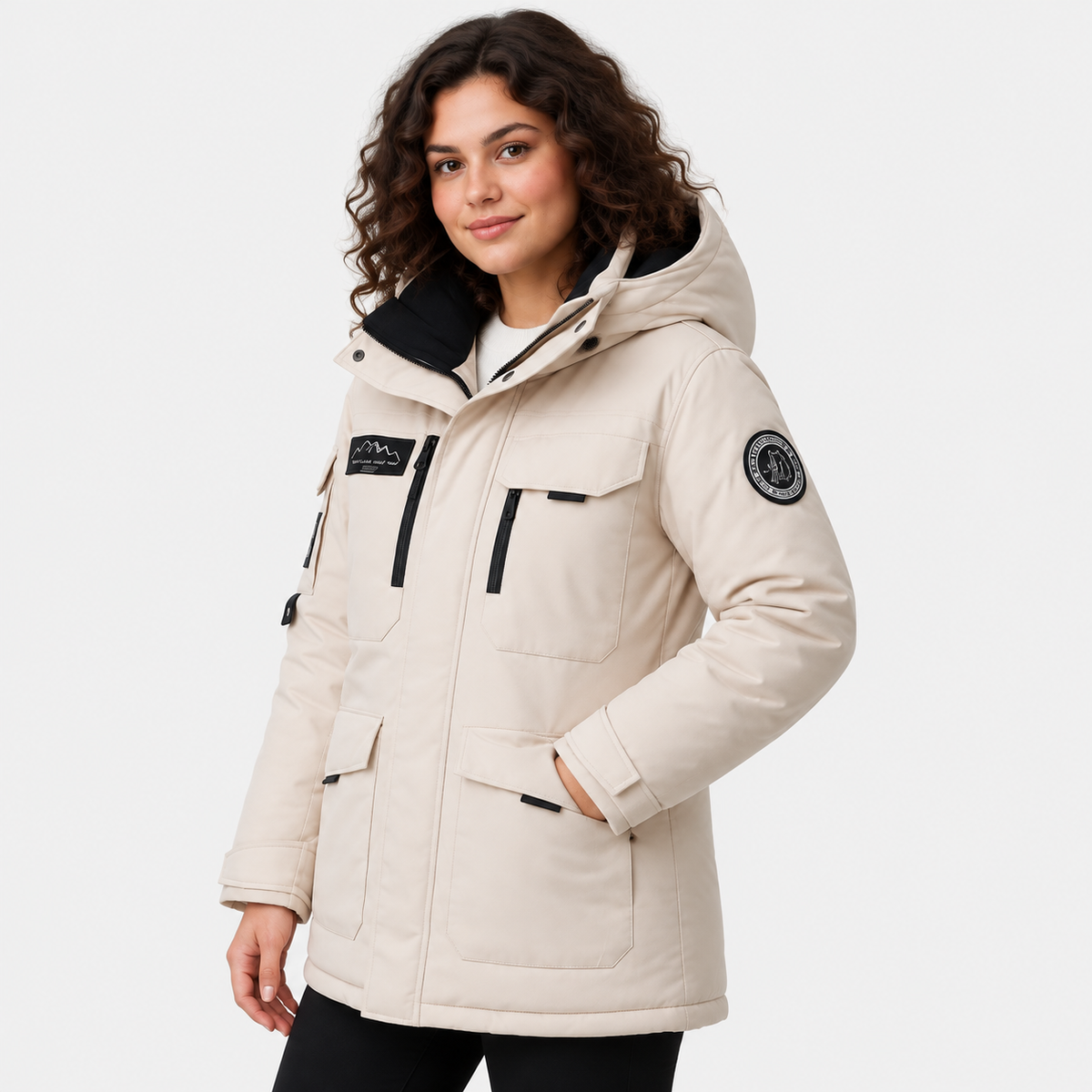 NAJAS | Women's Hooded Parka Jacket Thick Warm Winter Outerwear Coat