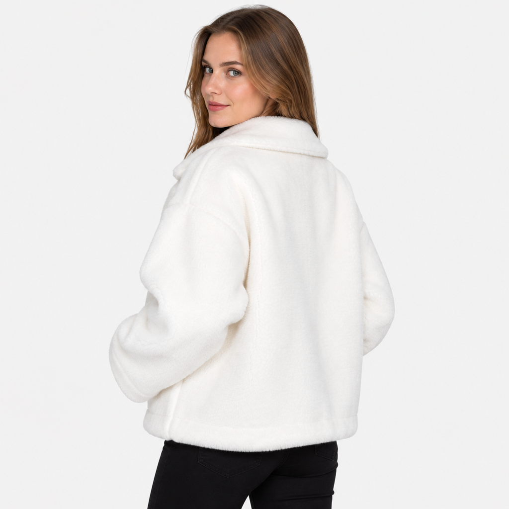 NAJAS | Women's Fleece Coat Plush Lapel Collar Warm Winter Jacket