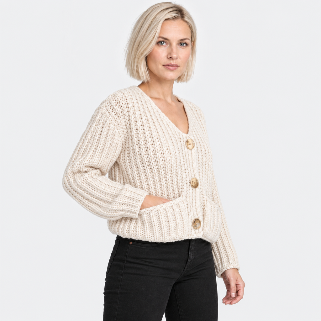 NAJAS | Women’s Single Breasted Coat Double Pocket Elegant Outerwear