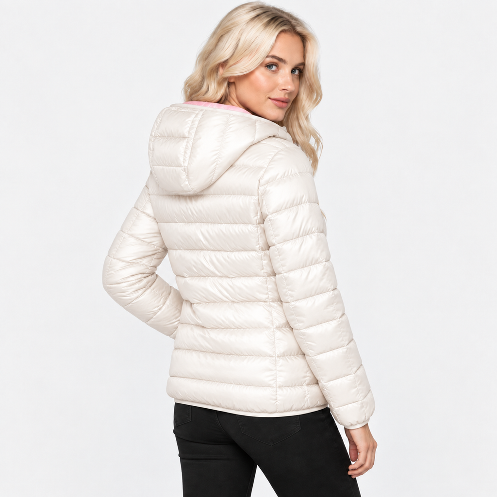 NAJAS | Women’s Duck Down Jacket Nylon Hooded Lightweight Winter Coat