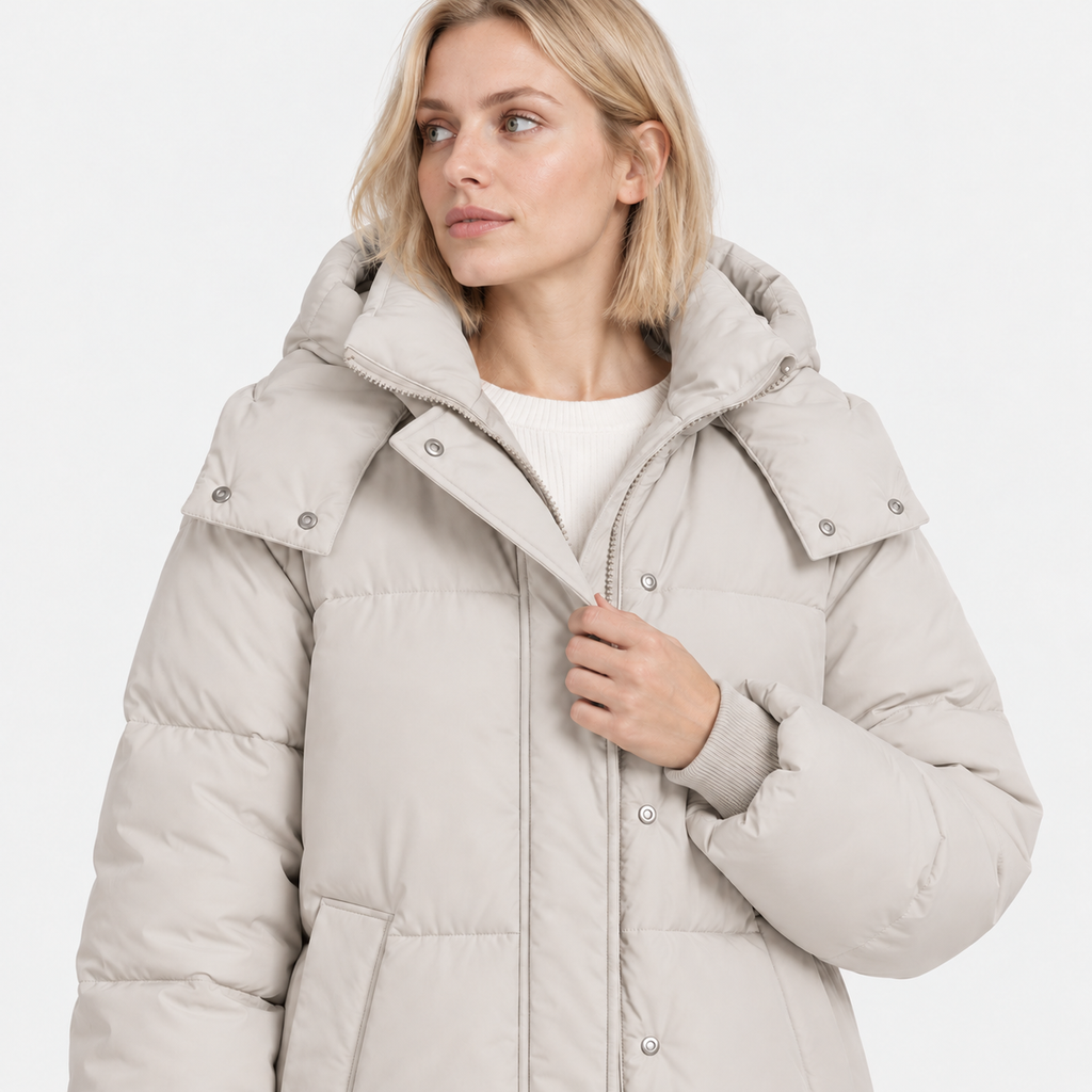 NAJAS | Women’s Loose Fit Puffer Coat Raglan Sleeve Casual Outerwear