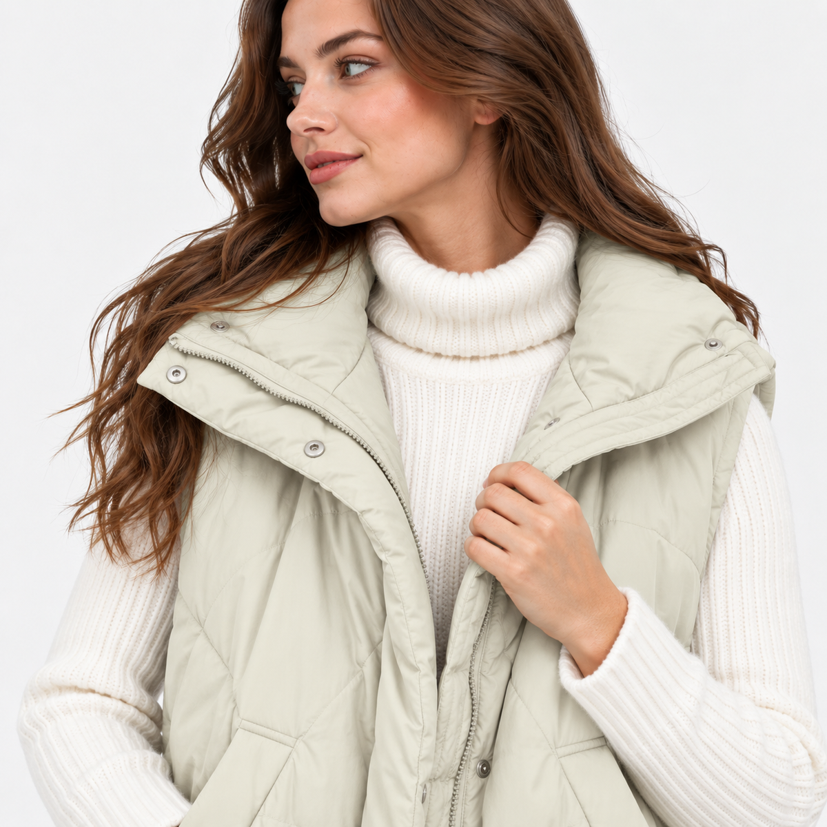 NAJAS | Women’s Cotton Vest Sleeveless Padded Winter Outerwear Jacket