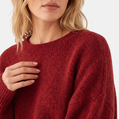 NAJAS | Women's Crew Neck Knitted Jumper with Split Hem
