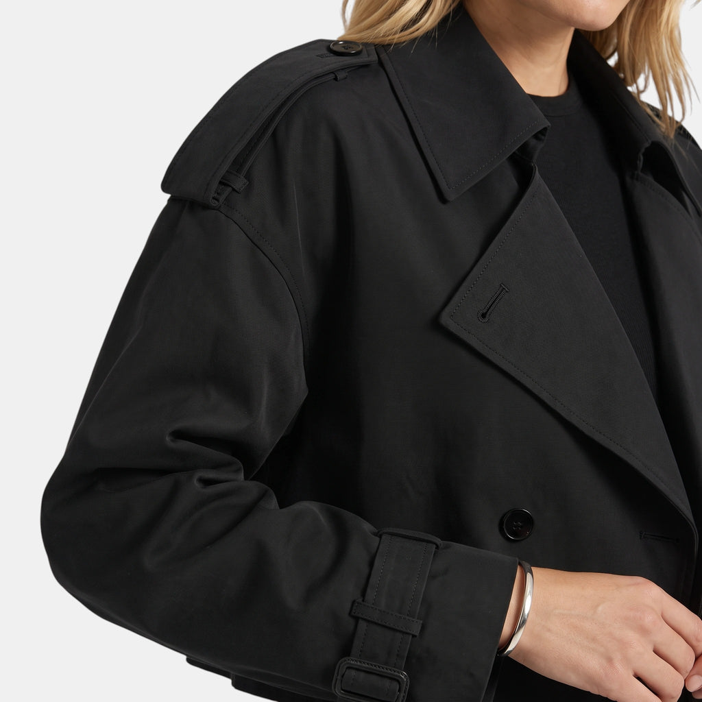 NAJAS | Women's Double Breasted Short Trench Coat