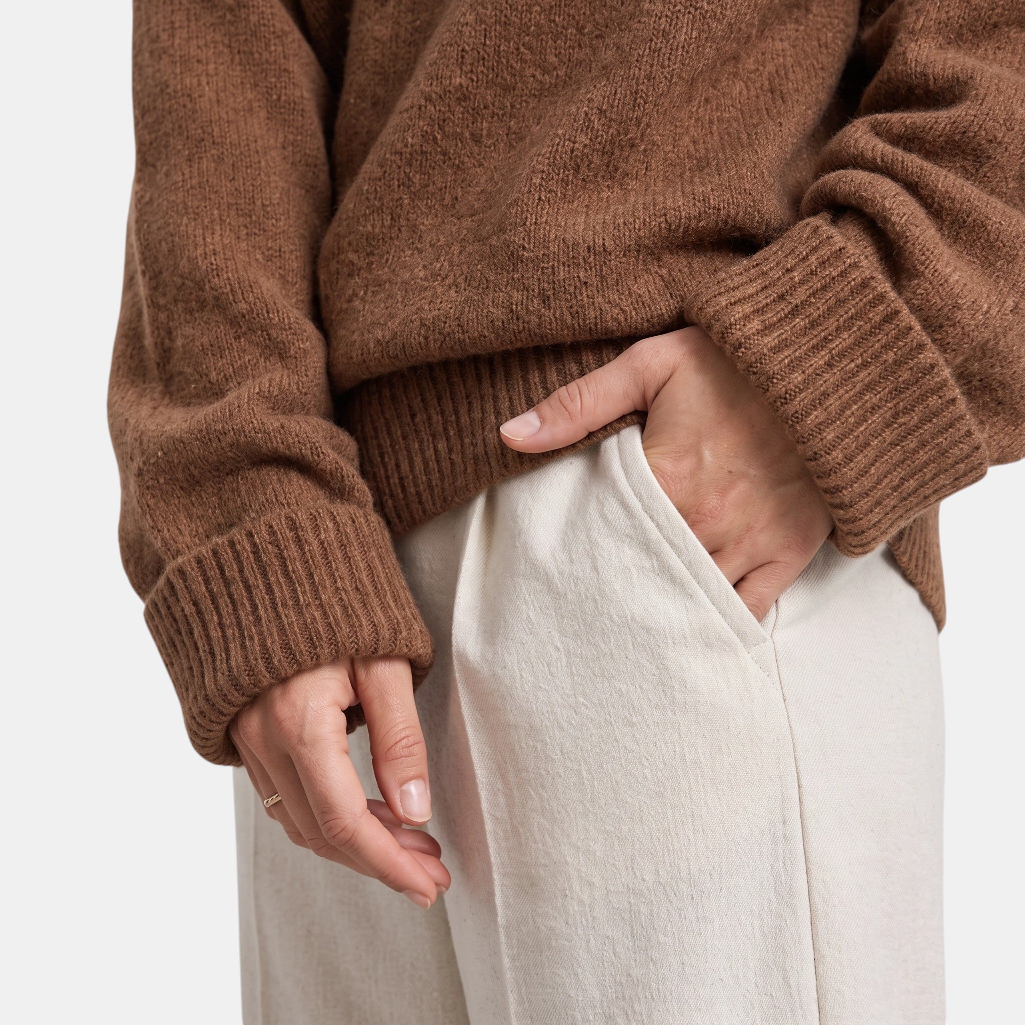 NAJAS | Women's Half Zip High Neck Knitted Jumper