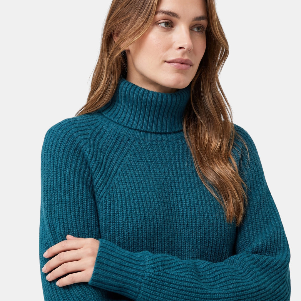 NAJAS | Women's High Neck Knitted Midi Jumper Dress