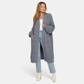 NAJAS | Women's Long Open Front Knit Cardigan with Pockets