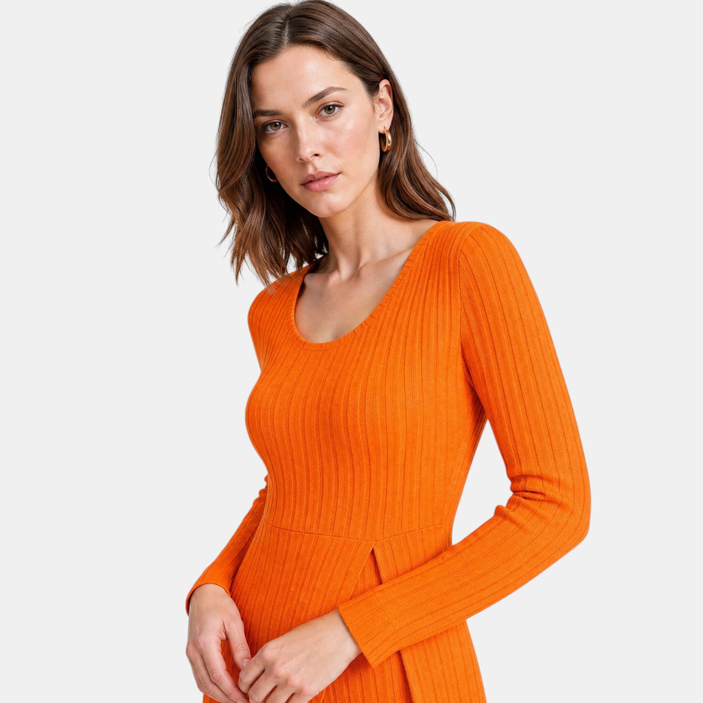 NAJAS | Women's Ribbed Knit Lounge Set with Longline Top & Leggings