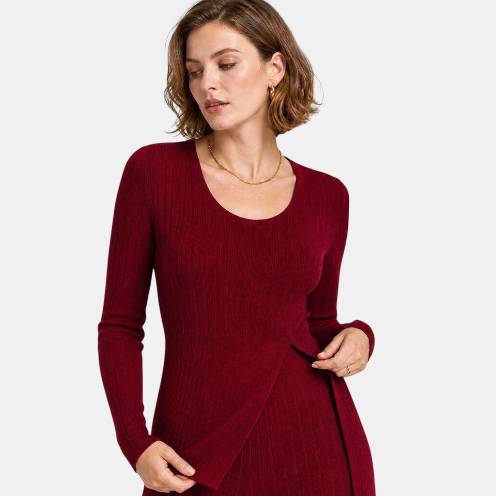 NAJAS | Women's Ribbed Knit Lounge Set with Longline Top & Leggings