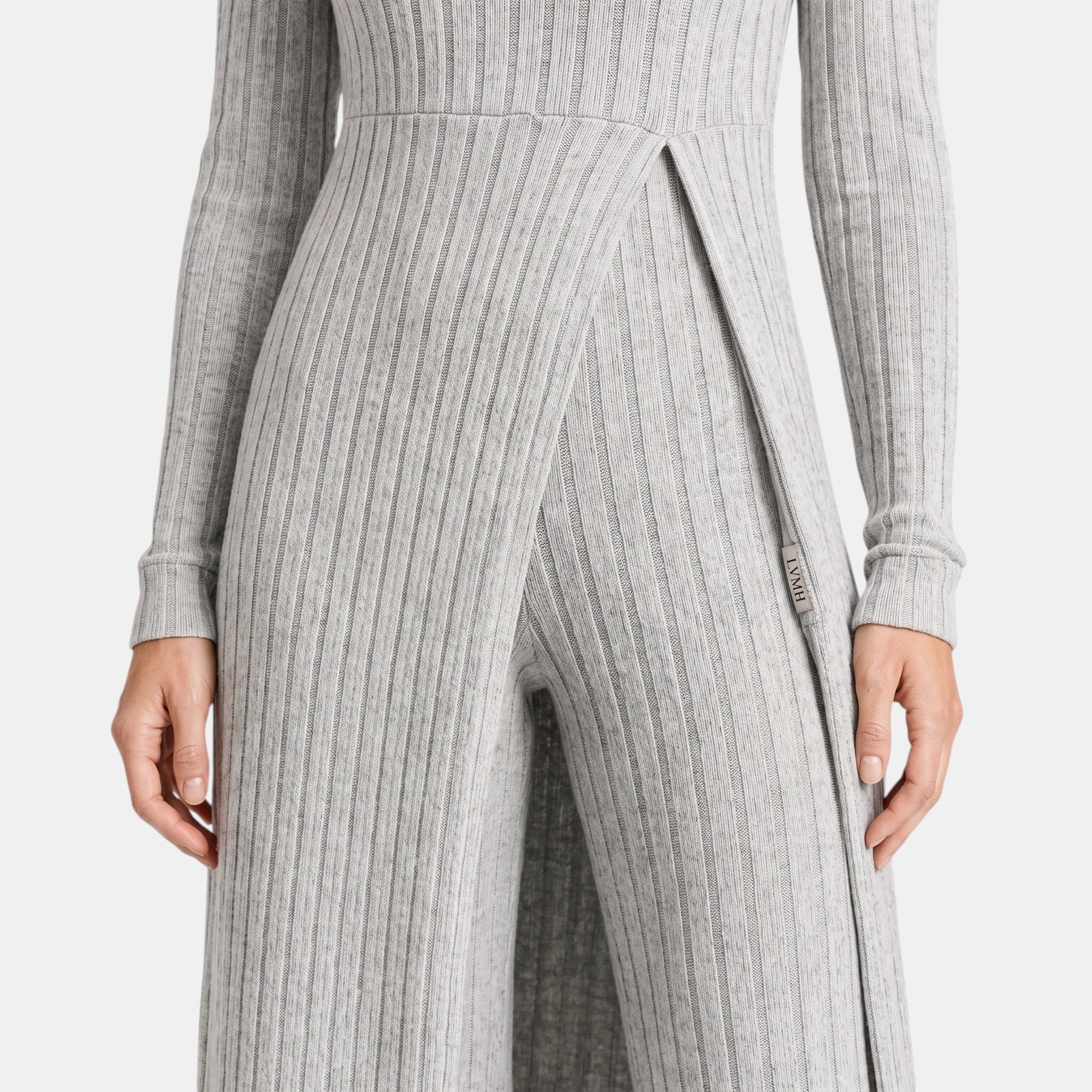 NAJAS | Women's Ribbed Knit Lounge Set with Longline Top & Leggings
