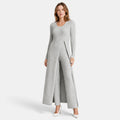 NAJAS | Women's Ribbed Knit Lounge Set with Longline Top & Leggings