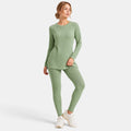 NAJAS | Women's Ribbed Knit Lounge Set with Split Hem Top & Leggings