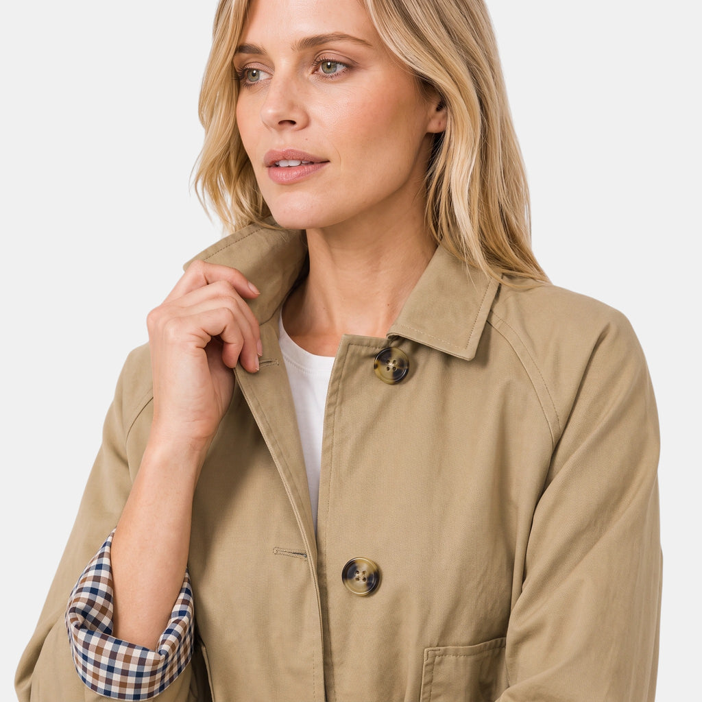 NAJAS | Women's Single Breasted Short Trench Jacket
