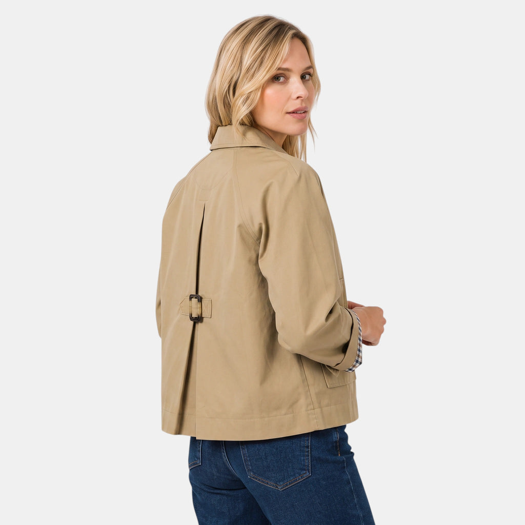 NAJAS | Women's Single Breasted Short Trench Jacket