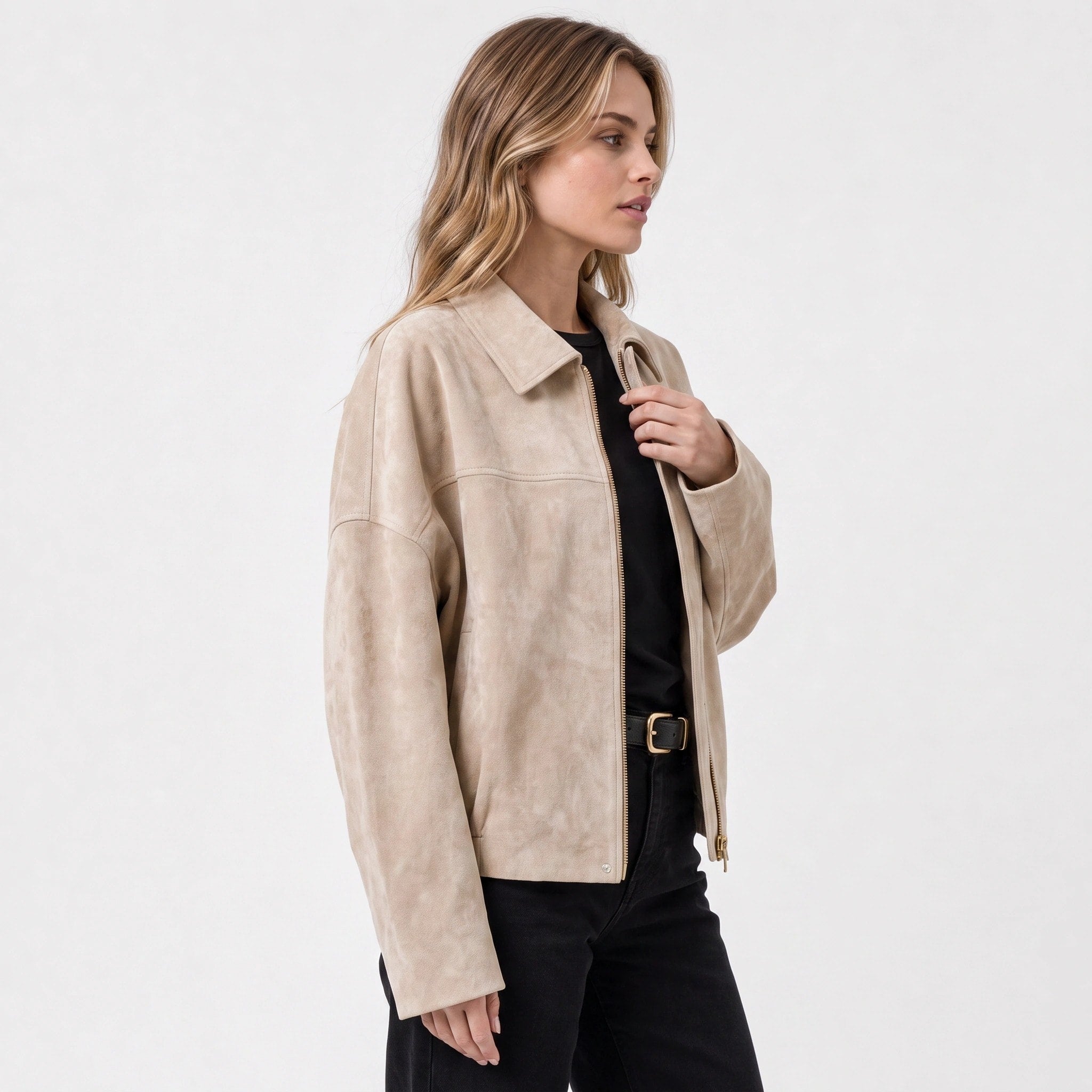NAJAS | Women's Zip Front Collared Jacket