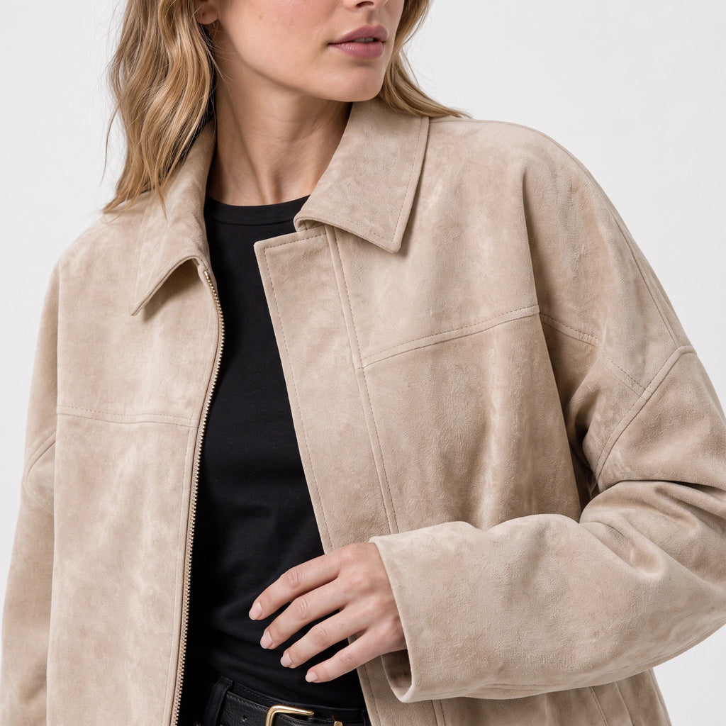 NAJAS | Women's Zip Front Collared Jacket