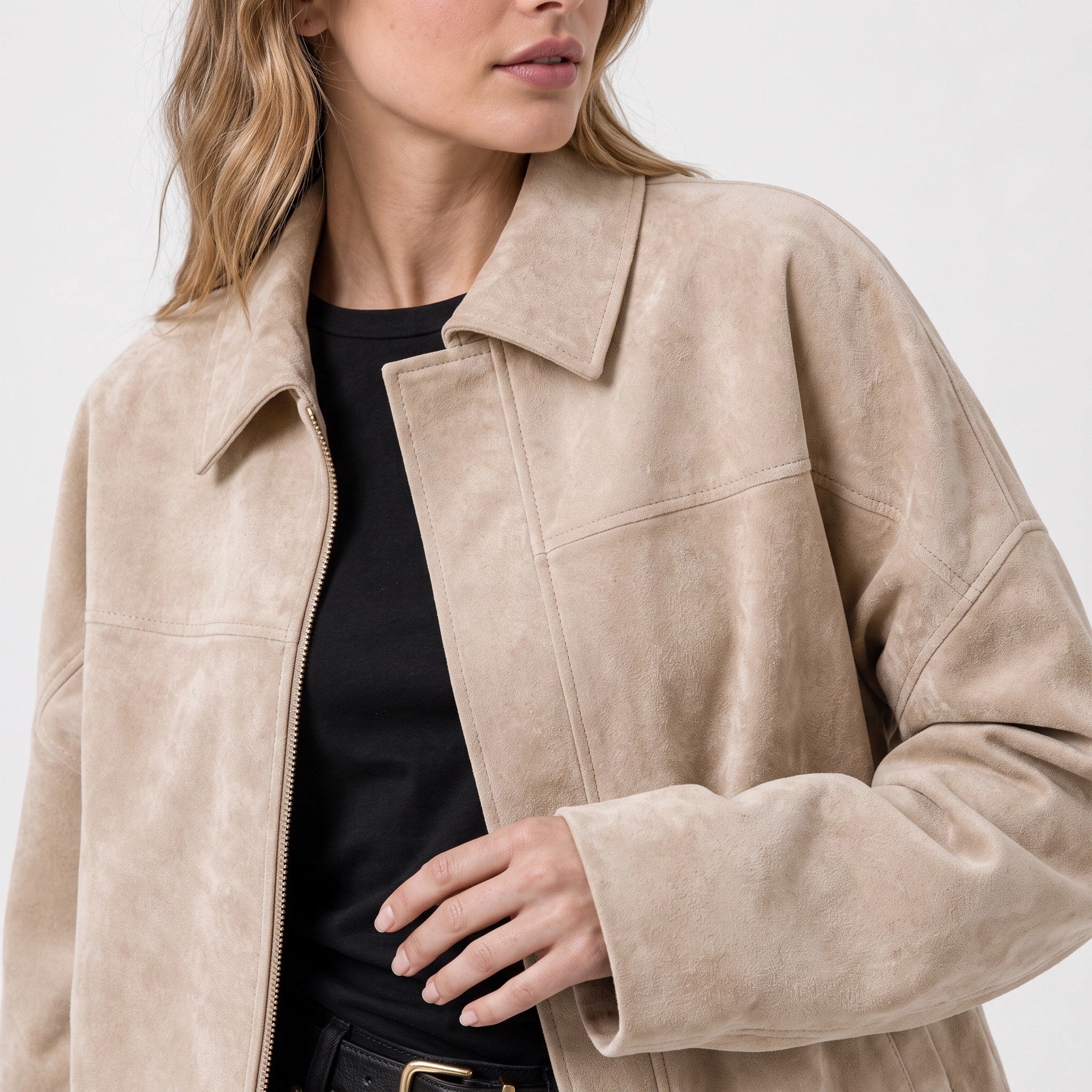 NAJAS | Women's Zip Front Collared Jacket