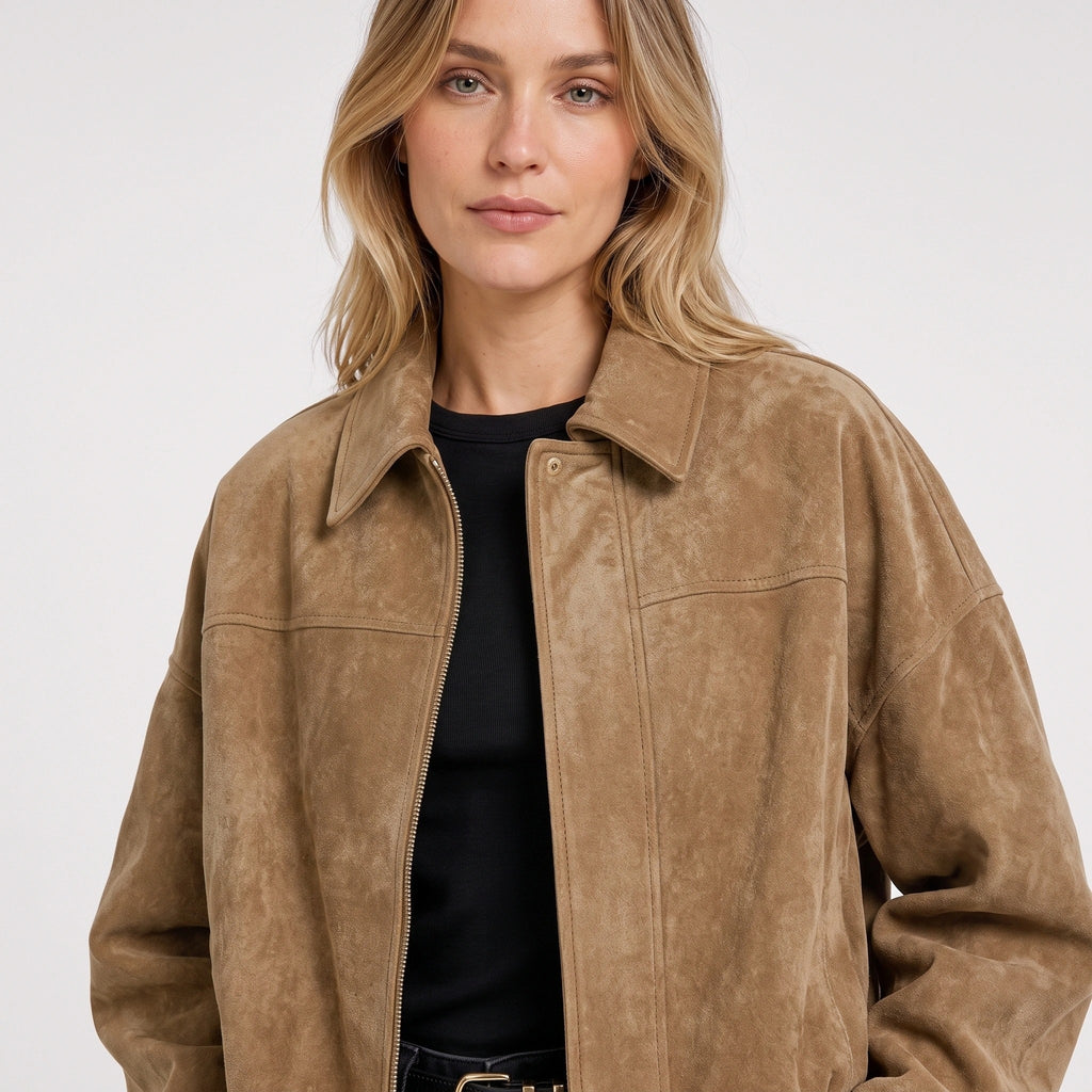 NAJAS | Women's Zip Front Collared Jacket