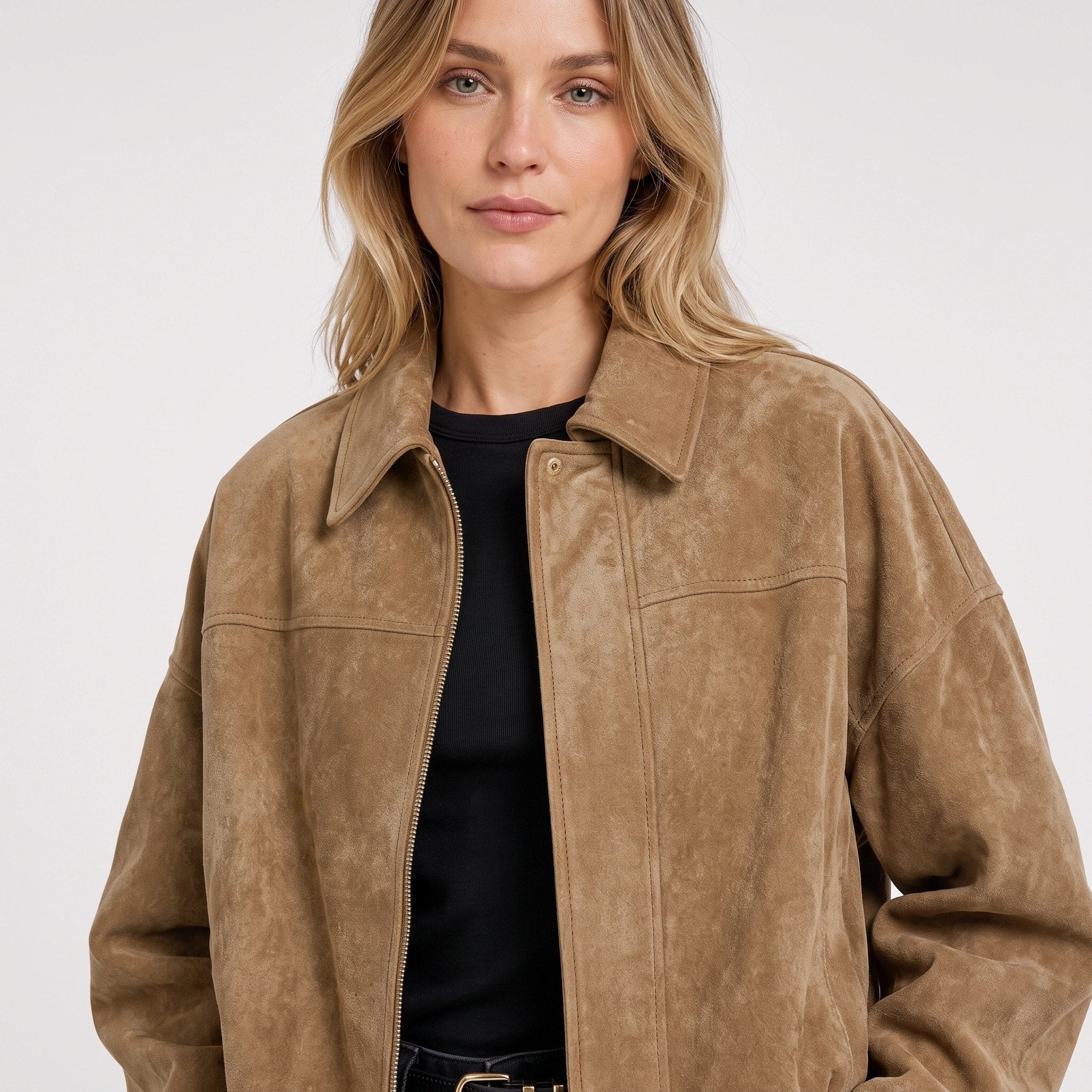 NAJAS | Women's Zip Front Collared Jacket