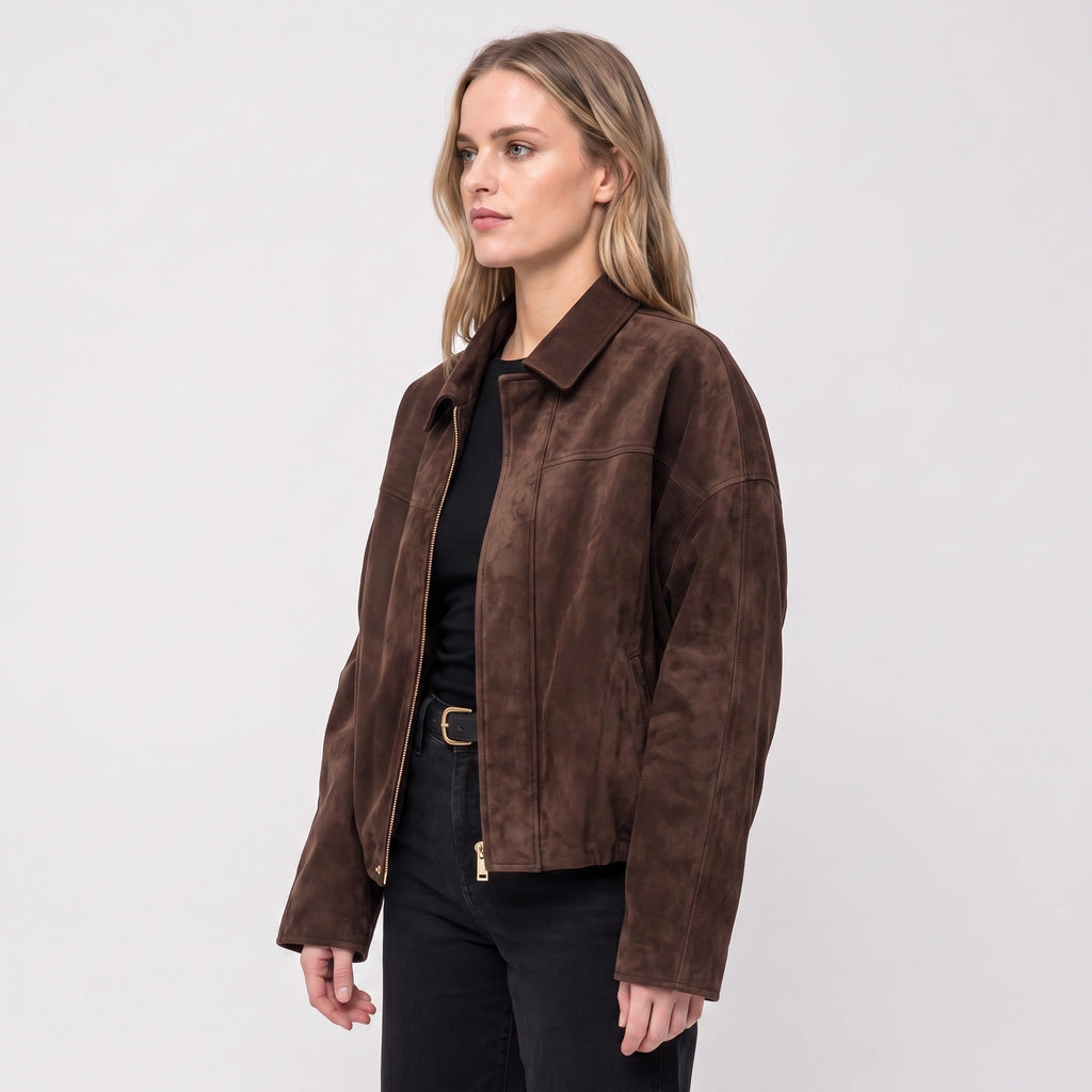 NAJAS | Women's Zip Front Collared Jacket