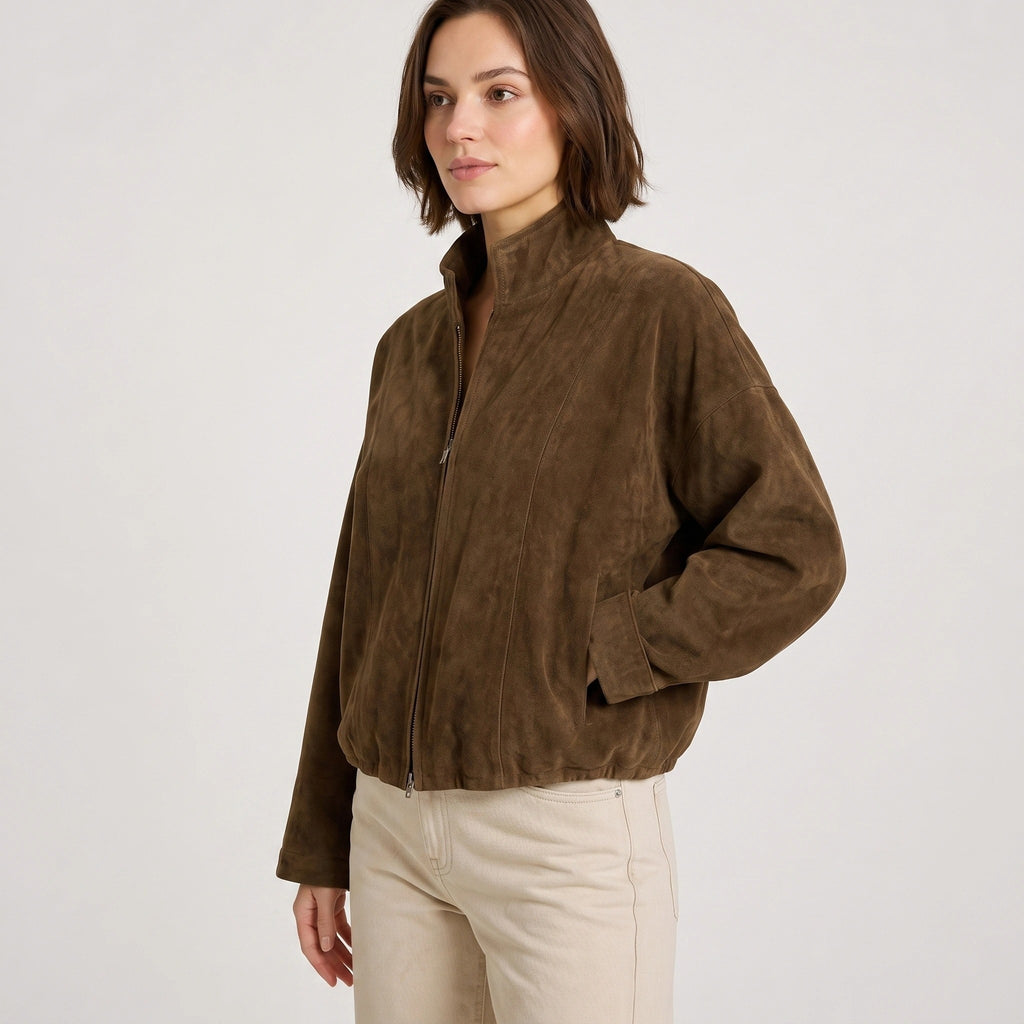 NAJAS | Women's Zip Front Collared Jacket