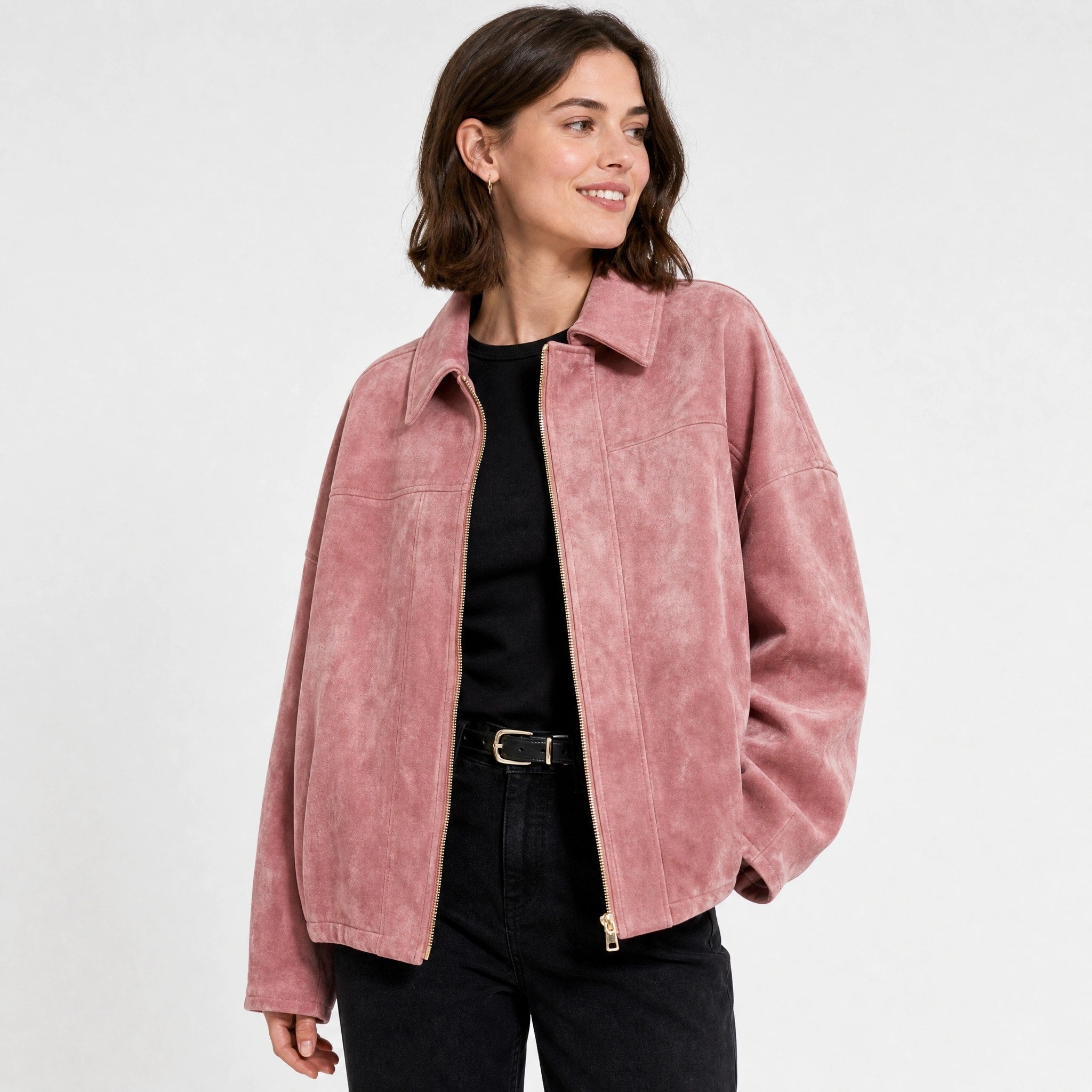 NAJAS | Women's Zip Front Collared Jacket