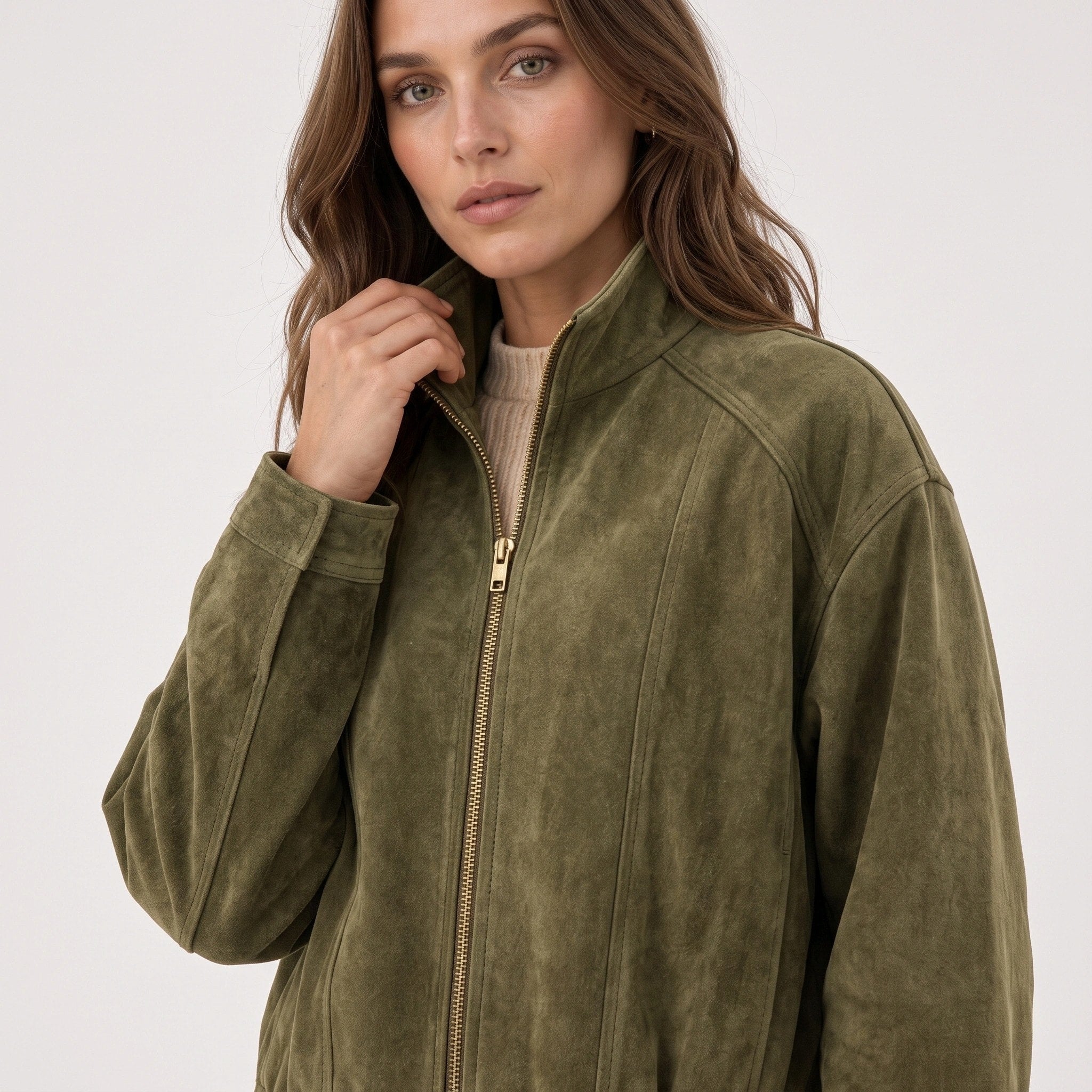 NAJAS | Women's Zip Front Collared Jacket