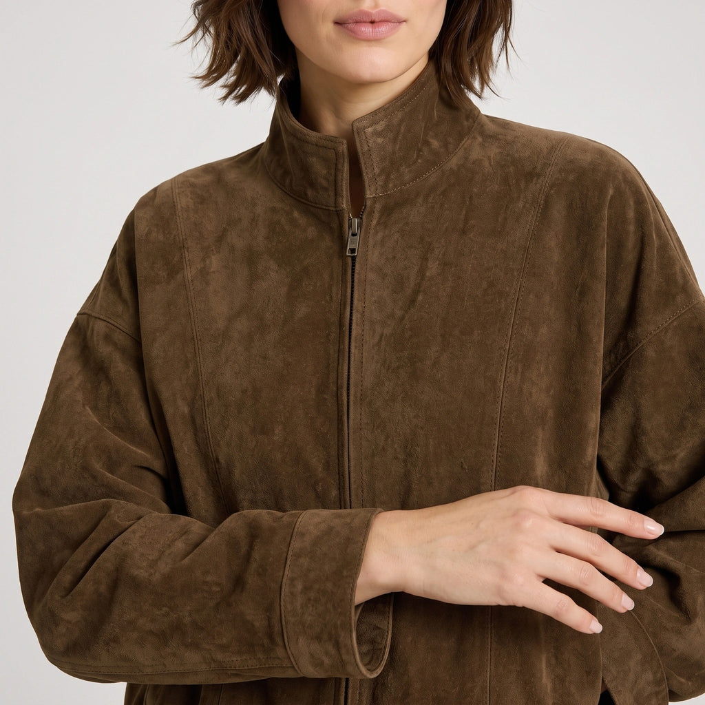 NAJAS | Women's Zip Front Collared Jacket
