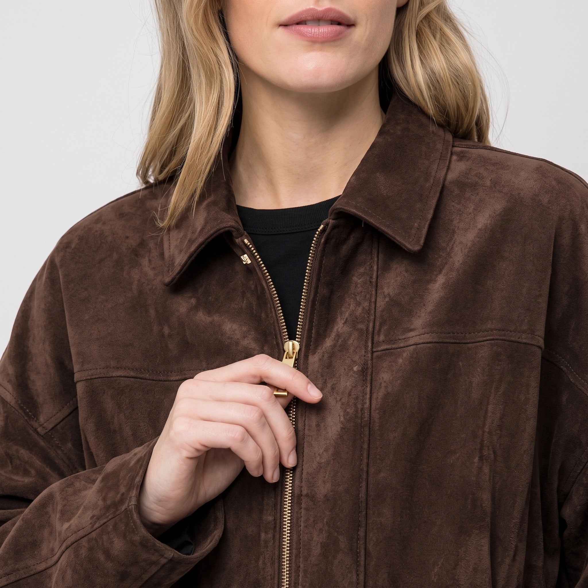 NAJAS | Women's Zip Front Collared Jacket