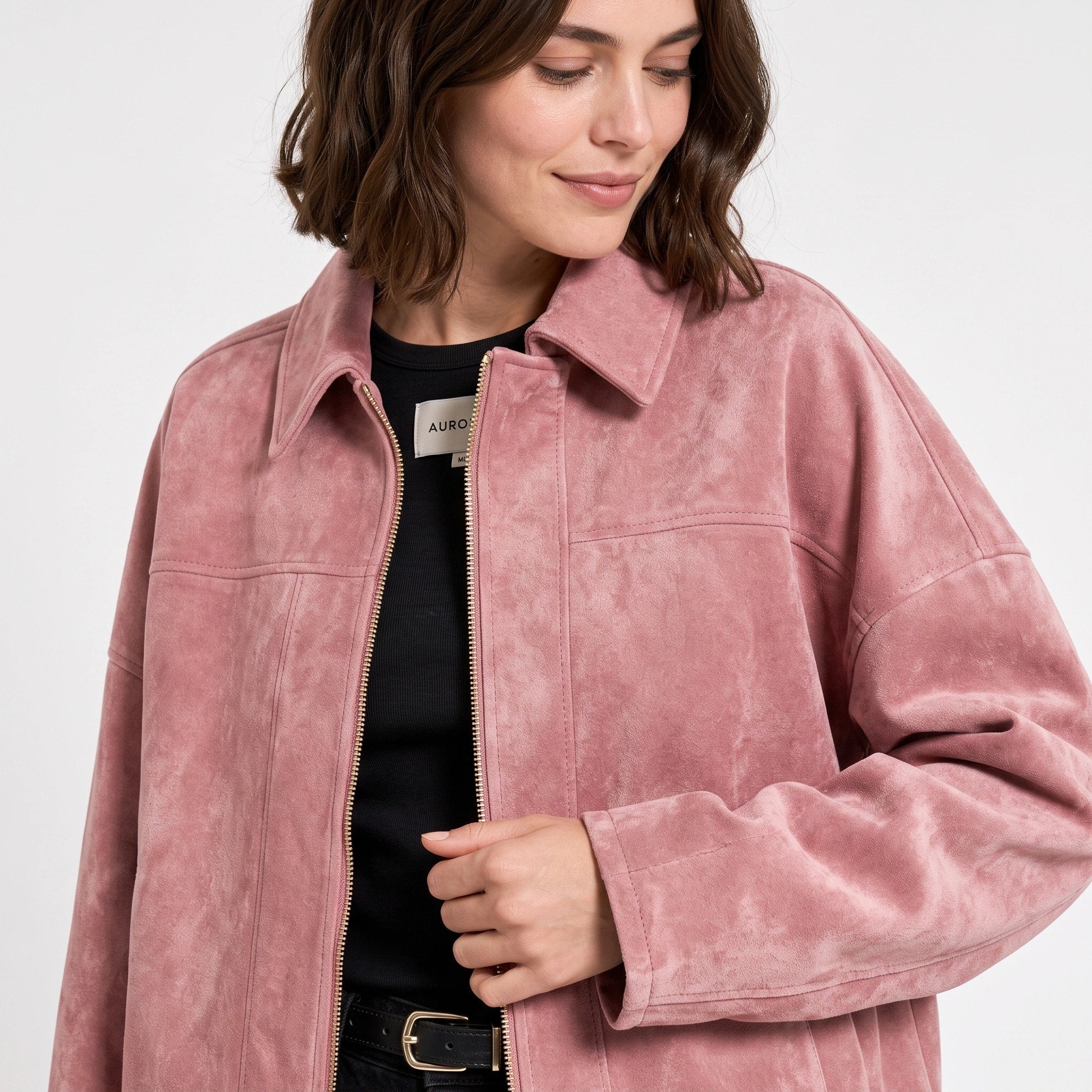 NAJAS | Women's Zip Front Collared Jacket