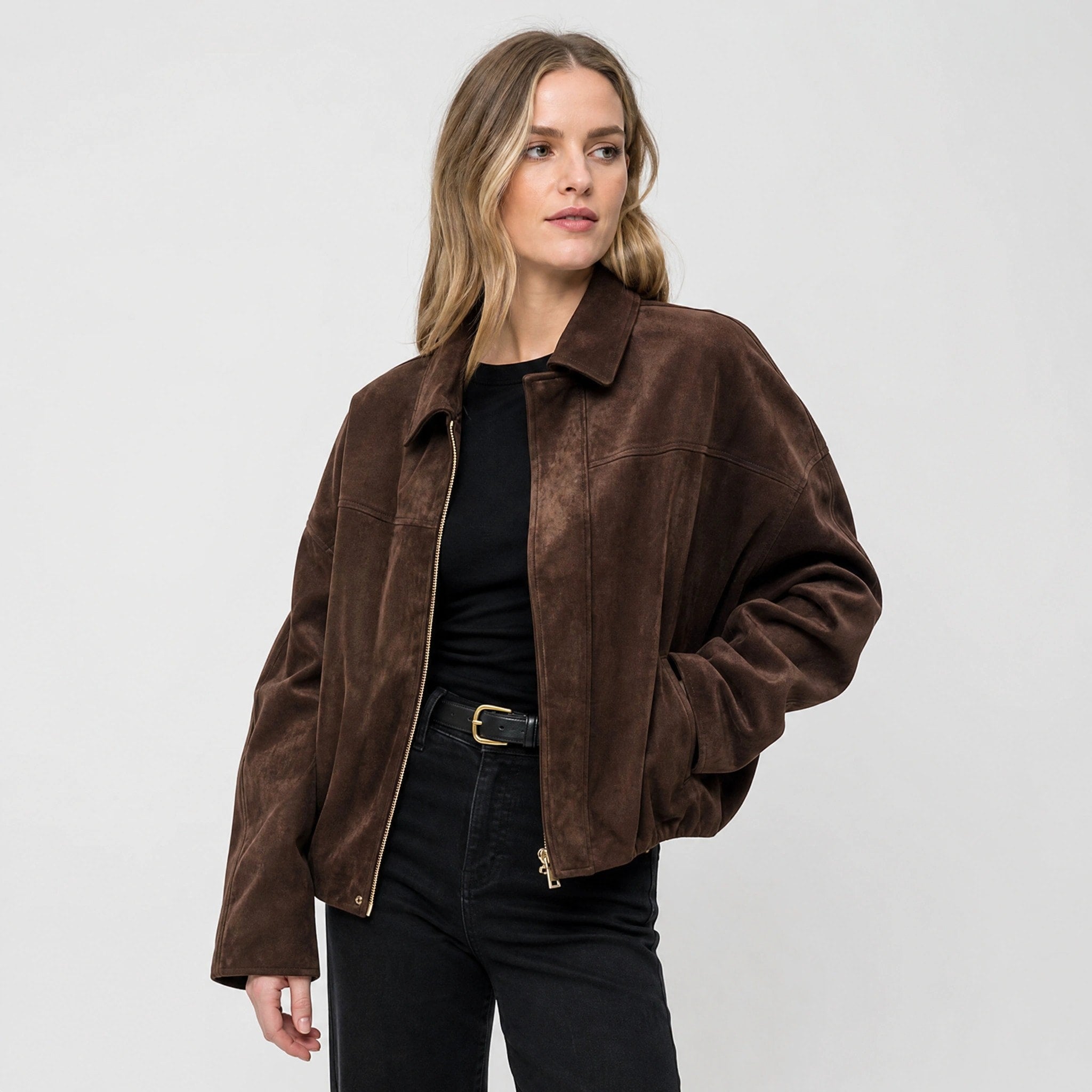 NAJAS | Women's Zip Front Collared Jacket