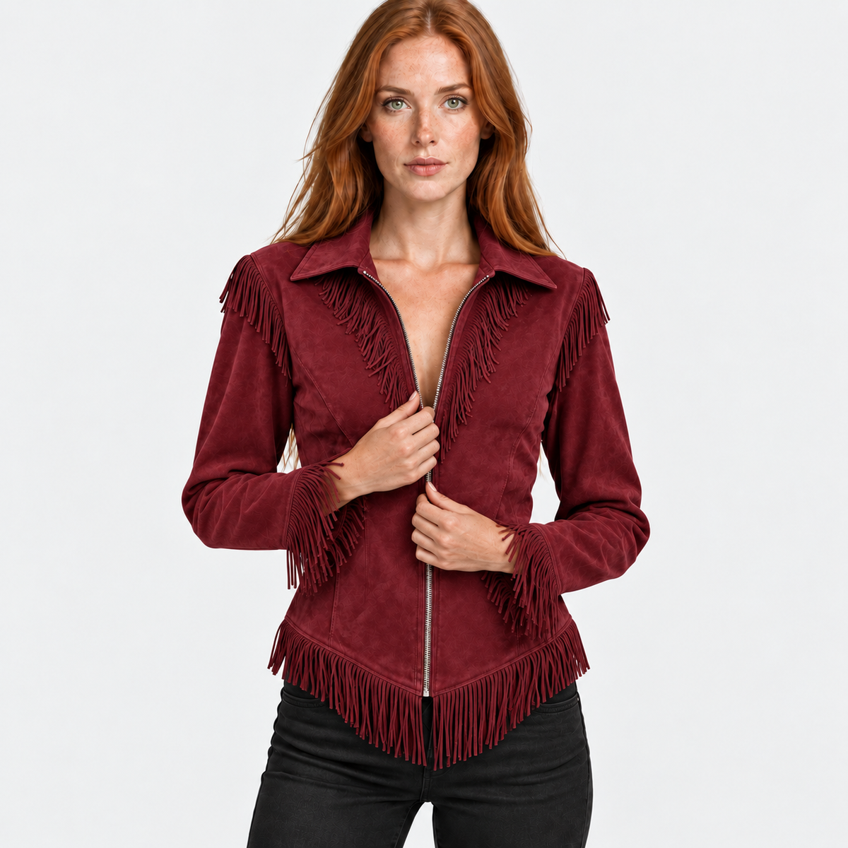 NAJAS | Women’s Vintage Tassel Jacket Slim Fit Fashion Coat
