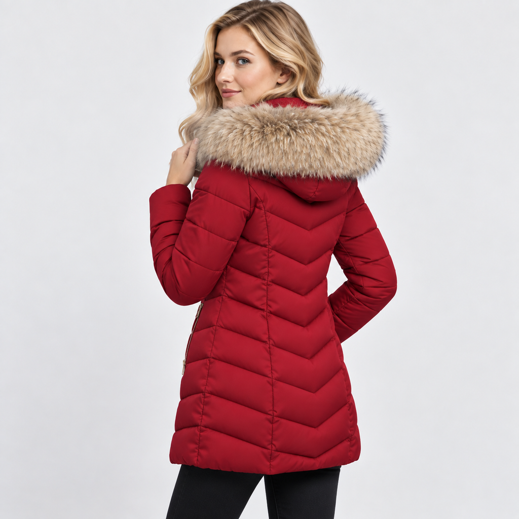 NAJAS | Women’s Long Cotton Puffer Coat Warm Winter Outerwear