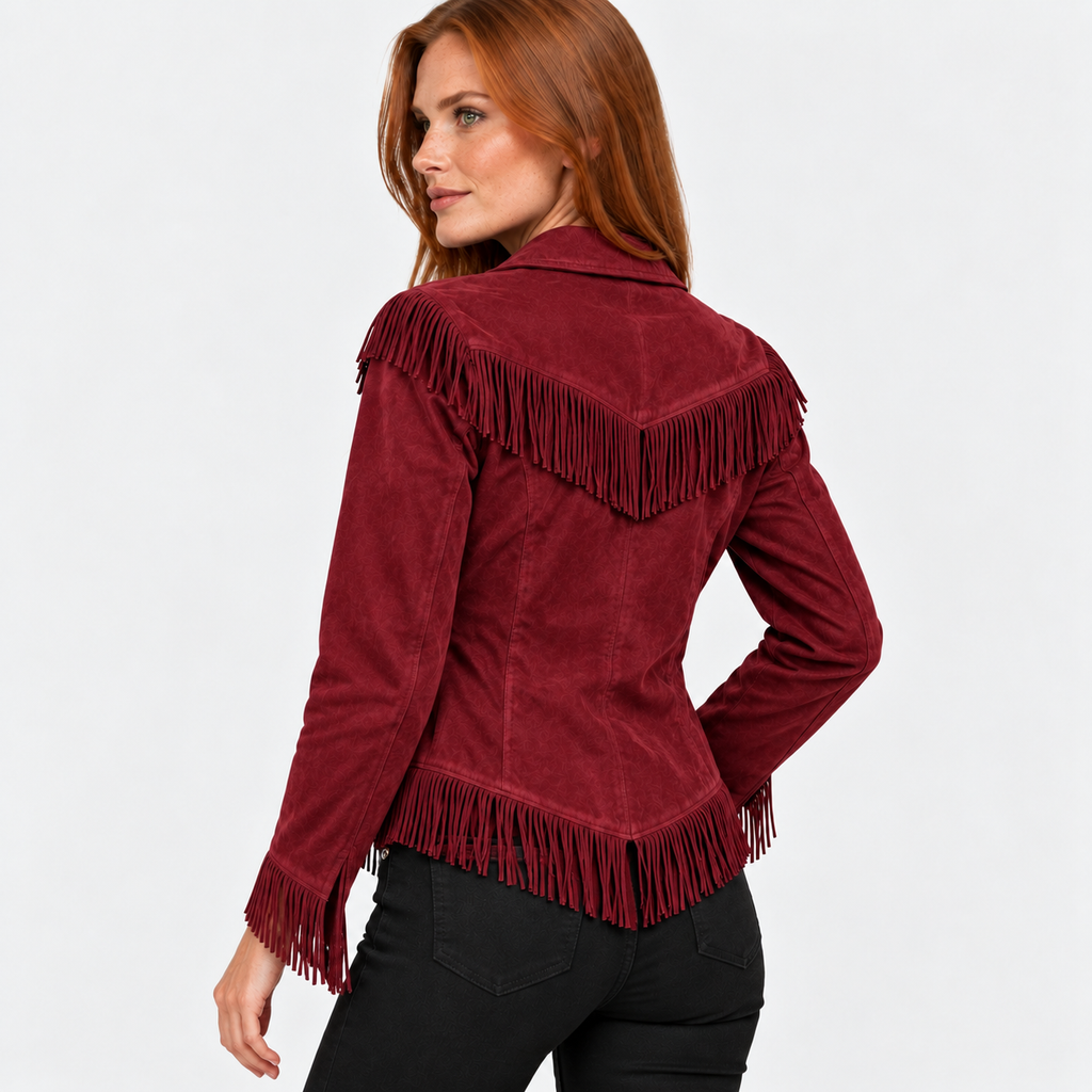 NAJAS | Women’s Vintage Tassel Jacket Slim Fit Fashion Coat