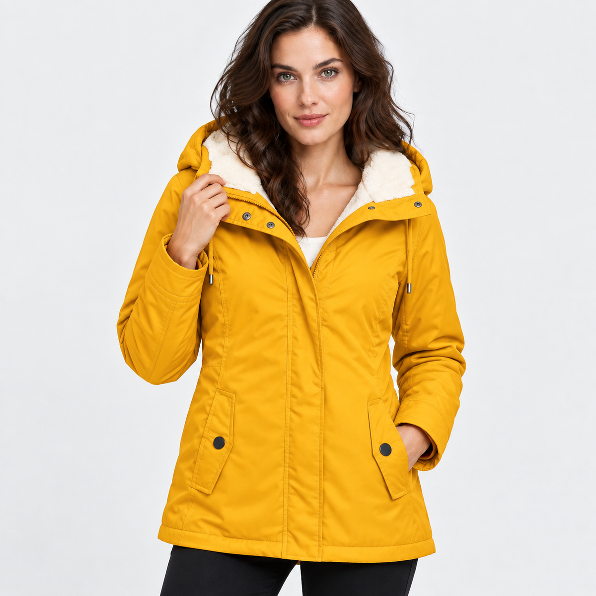 NAJAS | Women’s Fleece Lined Hooded Jacket Warm Winter Coat