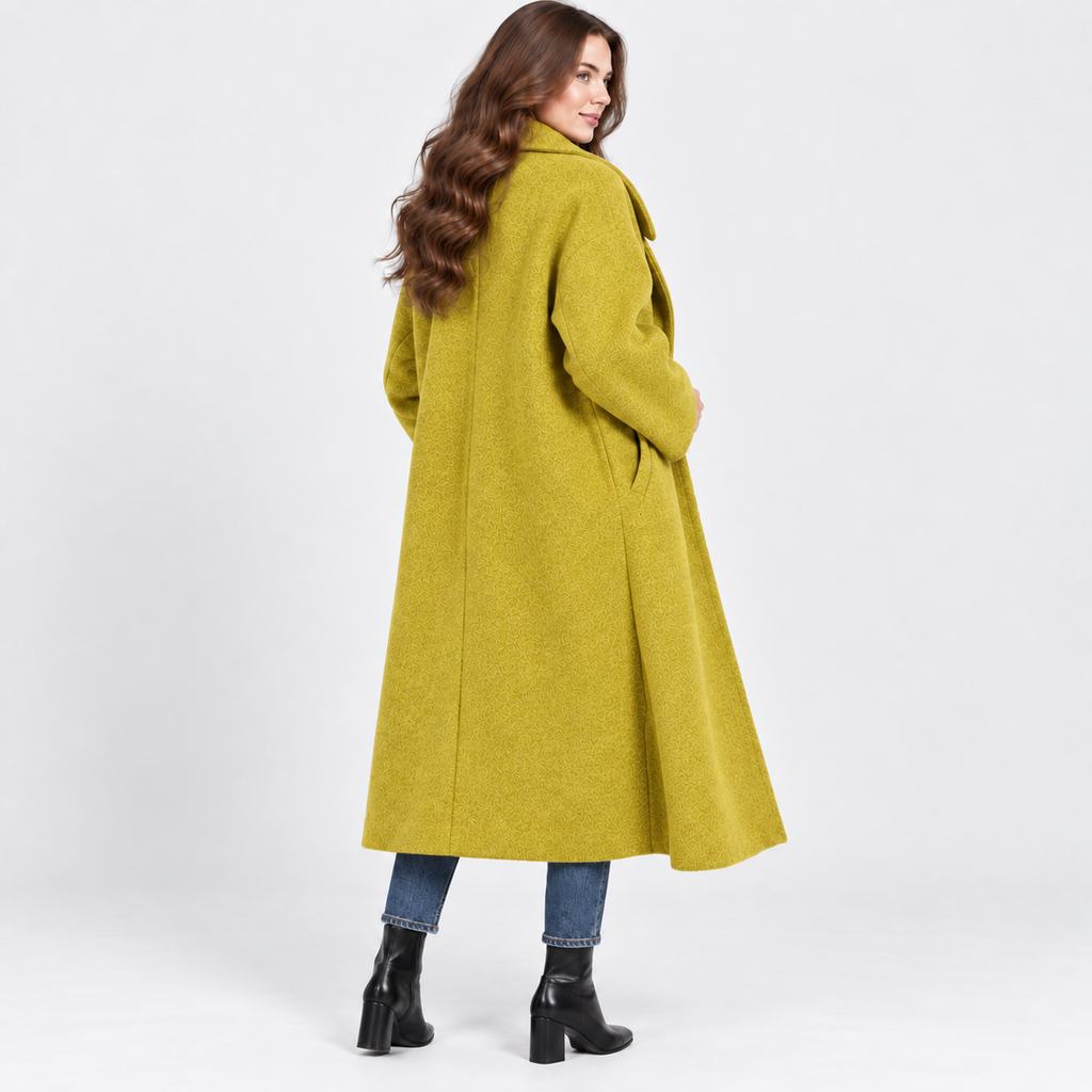 NAJAS | Women’s Long Wool Style Overcoat Lapel Winter Coat