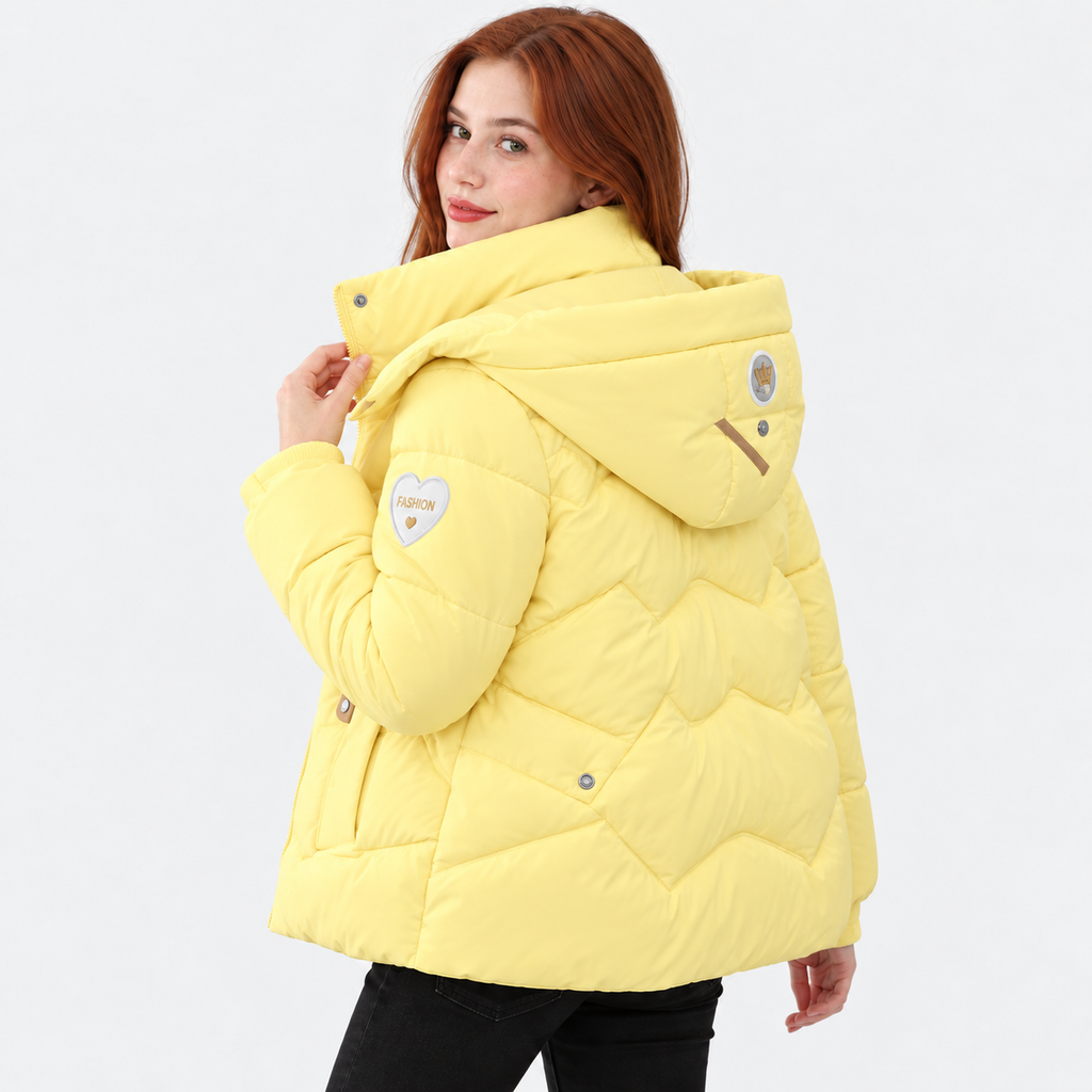 NAJAS | Women's Padded Jacket Thick Cotton Filled Short Winter Coat