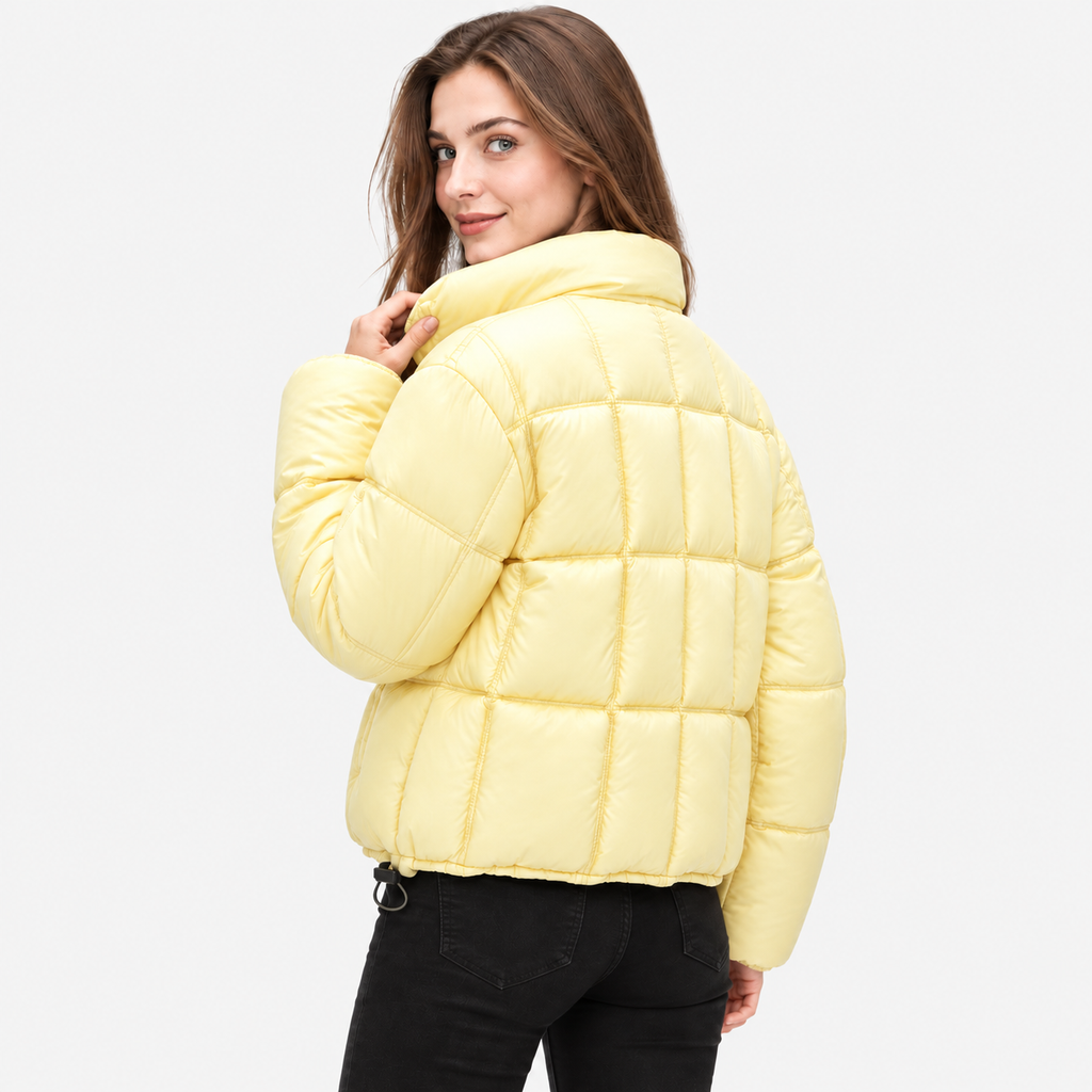 NAJAS | Women’s Loose Fit Puffer Coat Pocket Detail Casual Jacket