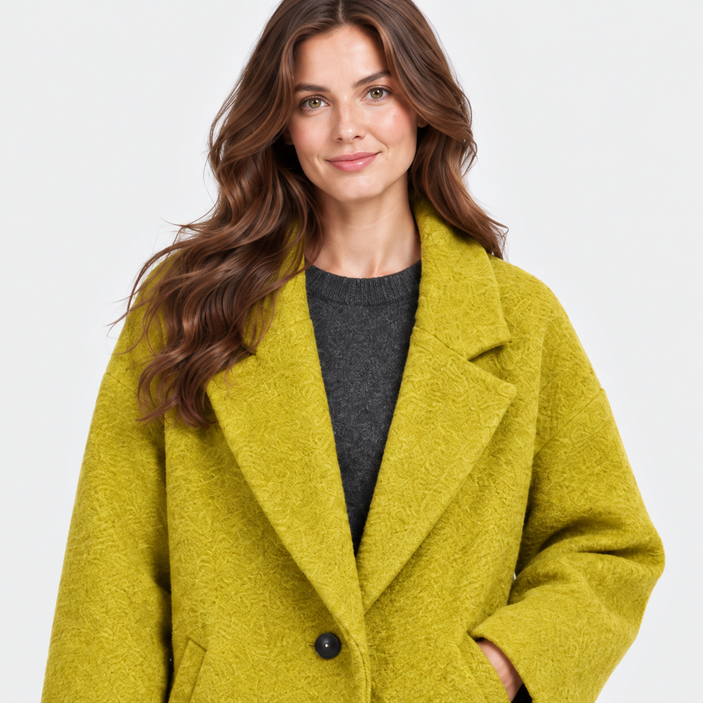 NAJAS | Women’s Long Wool Style Overcoat Lapel Winter Coat